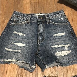Distressed Denim Shorts